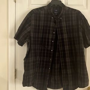 Big and Tall George Classic Fit Plaid Shirt Size 3 XL